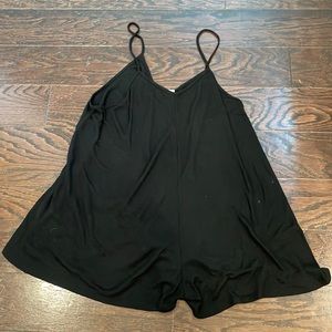 Free People black ribbed knit romper